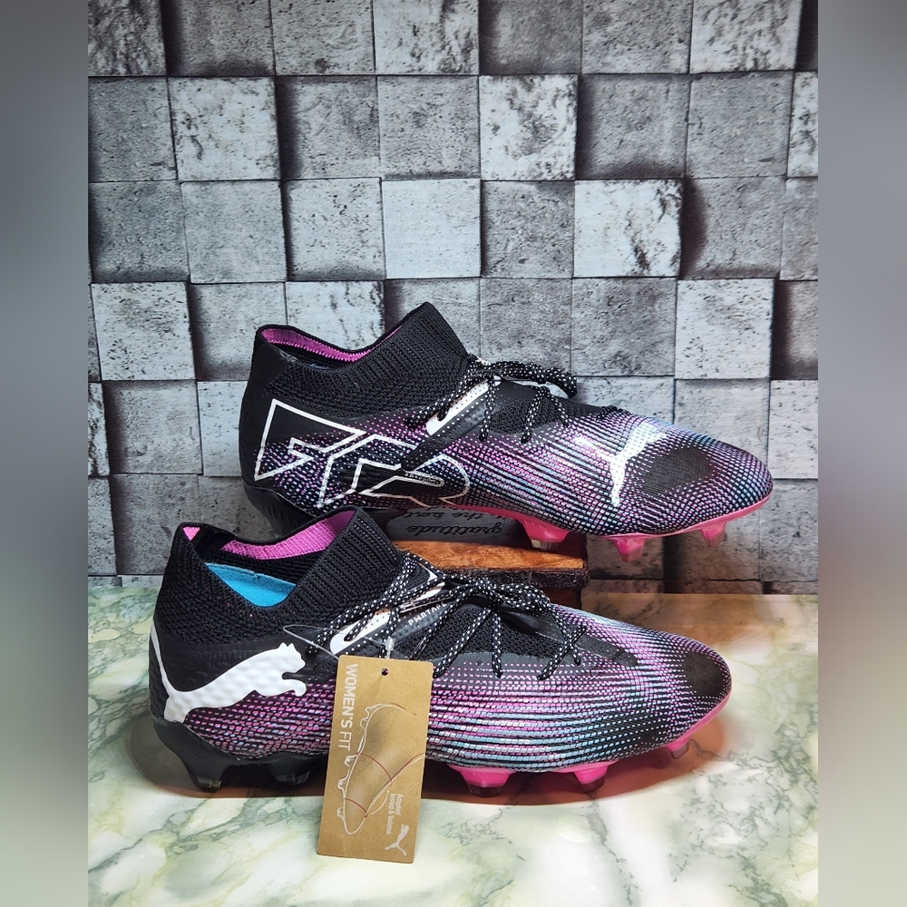 Puma Women's Black Pink Gradient Soccer Cleats